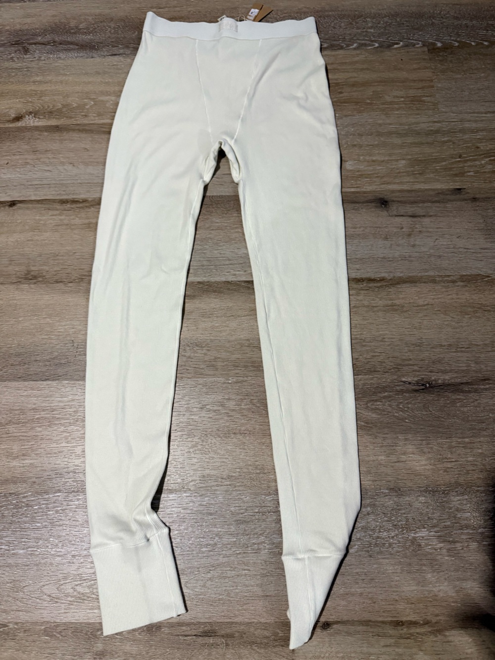 SKIMS Cream Thermal Ribbed Leggings